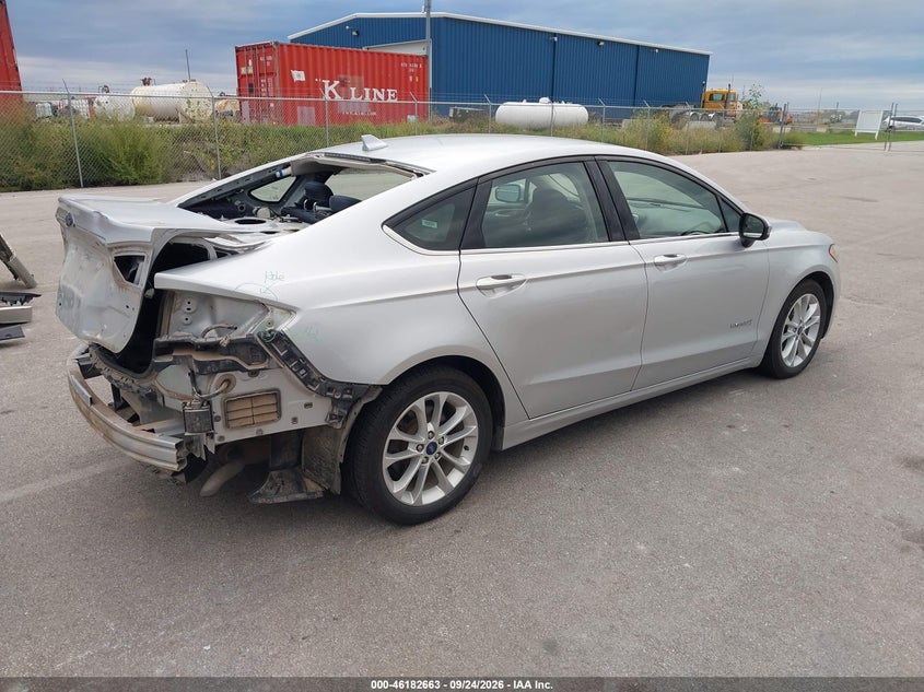 Vin: 3fa6p0lu9kr188031, lot: 46682523, ford fusion hybrid se 20194