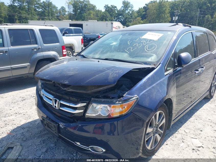 2014 Honda Odyssey, Удар спереду, IAAI, VIN 5FNRL5H96EB123826 — фото 2