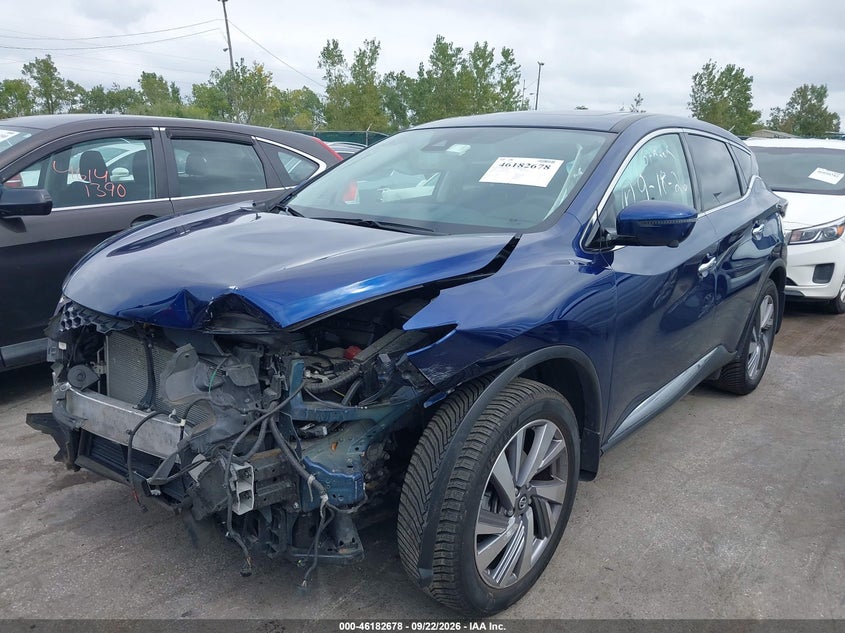 Vin: 5n1az2csxmc125865, lot: 46682538, nissan murano sl intelligent awd 20212