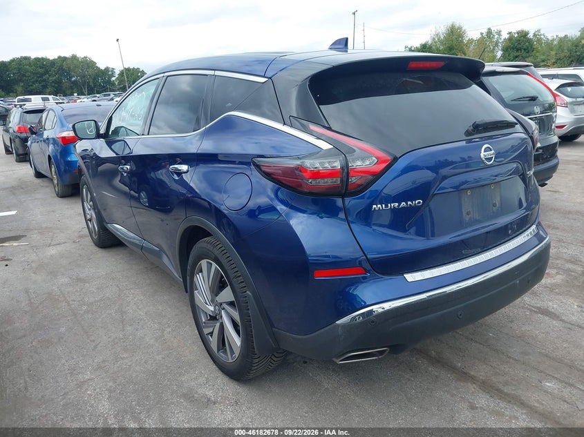 Vin: 5n1az2csxmc125865, lot: 46682538, nissan murano sl intelligent awd 20213