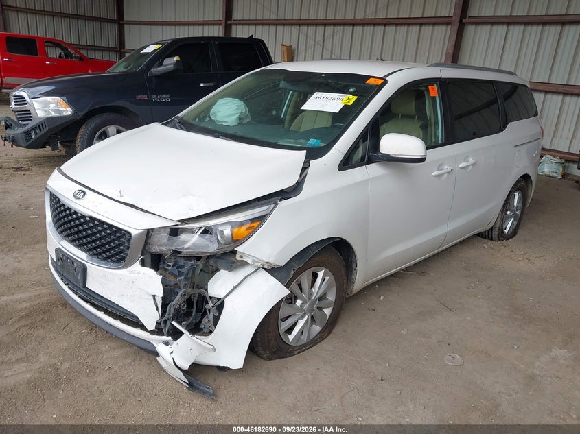 Vin: kndmb5c19h6337210, lot: 46682550, kia sedona lx 20172