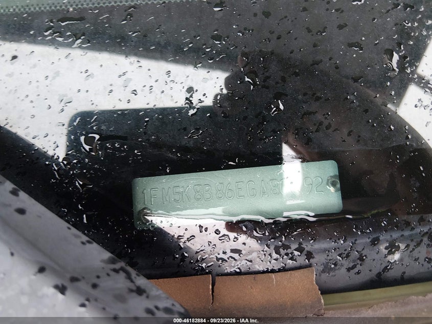 Vin: 1fm5k8b86ega80092, lot: 46682744, ford explorer 20144