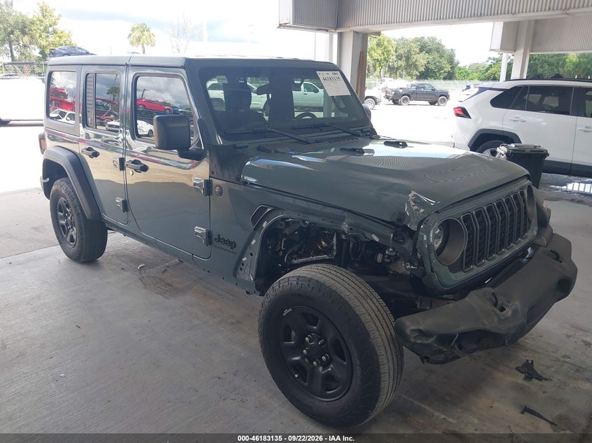 Vin: 1c4pjxdg9rw299882, lot: 46682995, jeep wrangler 4-door sport 4x4 2024 img_1