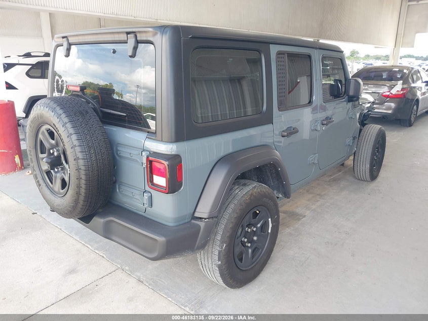 Vin: 1c4pjxdg9rw299882, lot: 46682995, jeep wrangler 4-door sport 4x4 20244