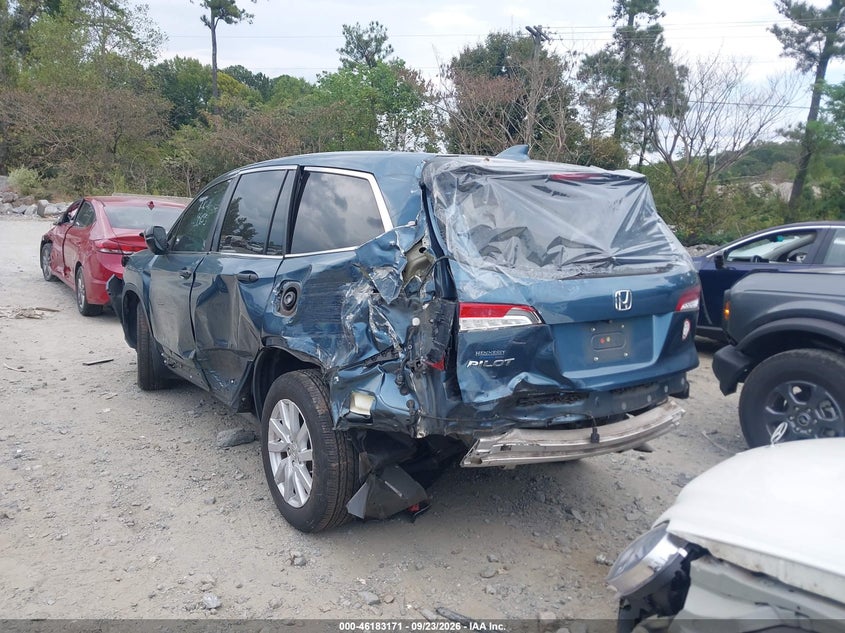 Vin: 5fnyf5h16kb029955, lot: 46683031, honda pilot lx 20193