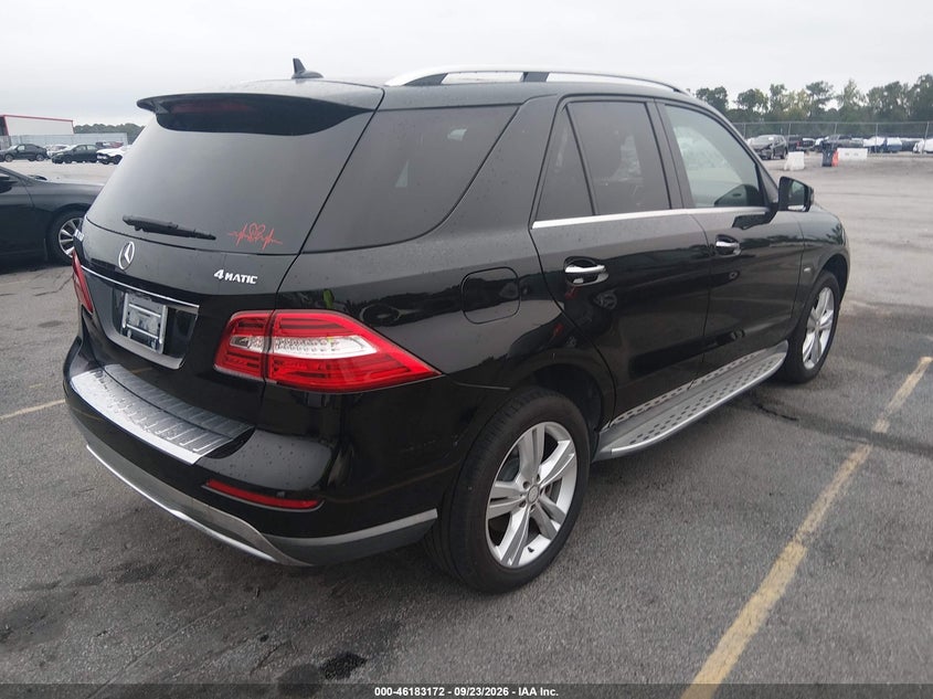 Vin: 4jgda5hb2ca072555, lot: 46683032, mercedes-benz ml 350 4matic 20124