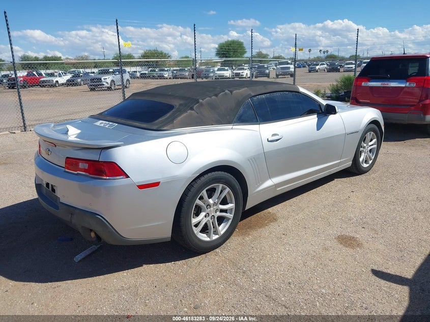 Vin: 2g1fd3d36f9280275, lot: 46683143, chevrolet camaro 1lt 20154