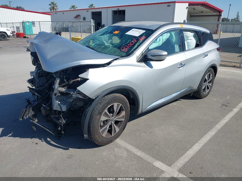 Vin: 5n1az2bj9pc126115, lot: 46683386, nissan murano sv fwd 20232