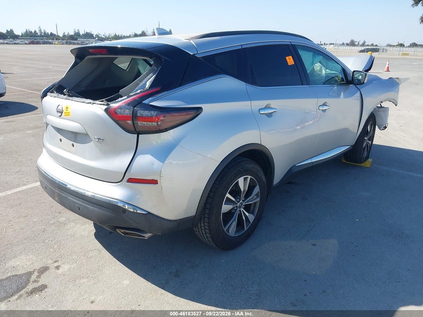 Vin: 5n1az2bj9pc126115, lot: 46683386, nissan murano sv fwd 20234