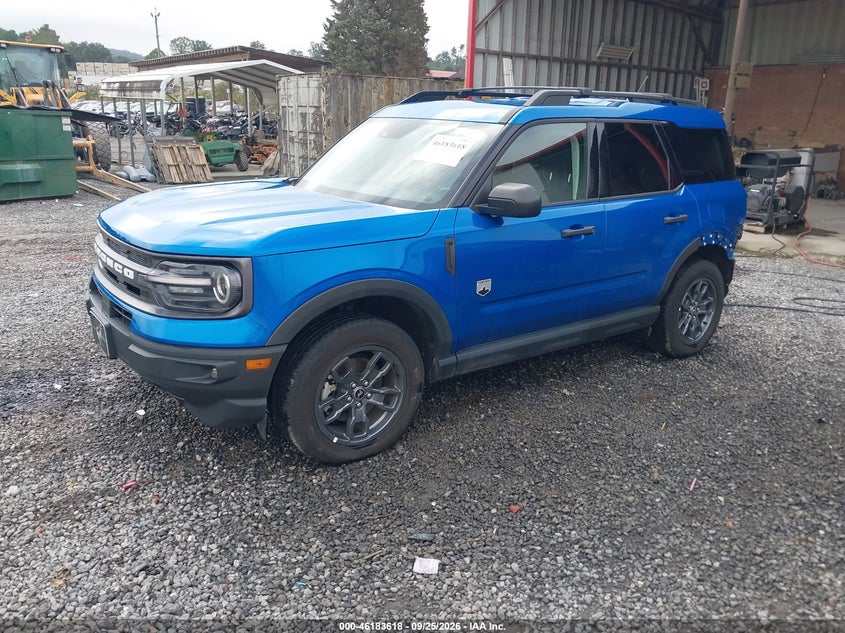 Vin: 3fmcr9b60nrd17885, lot: 46683478, ford bronco sport big bend 20222