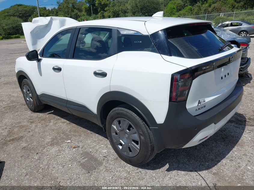 Vin: 3n8ap6ba1sl325209, lot: 46683533, nissan kicks s fwd 20253