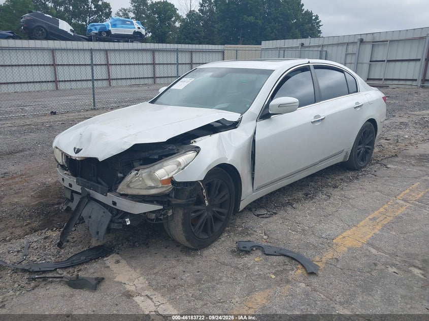 Vin: kmhgc4dfxbu114381, lot: 46683582, hyundai genesis 4.6 20112