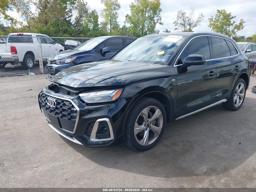 Vin: wa1eaafyxn2132596, lot: 46683584, audi q5 premium plus 45 tfsi s line quattro s tronic 20222