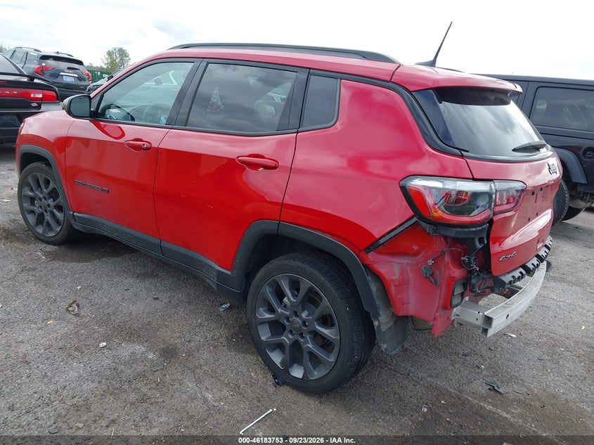 Vin: 3c4njdeb2mt565489, lot: 46683613, jeep compass 80th anniversary 4x4 20213