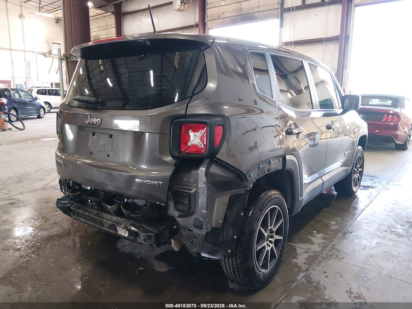 Vin: zaccjbab6hpg00145, lot: 46683730, jeep renegade sport 4x4 20174