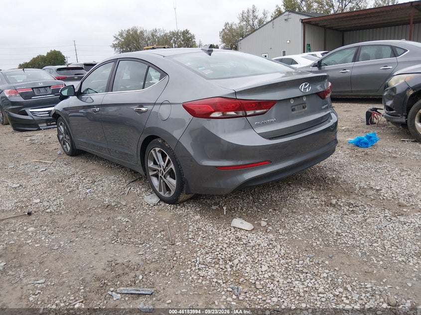 HYUNDAI ELANTRA 2017 VIN KMHD84LF3HU281082
