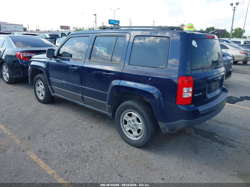 Vin: 1c4njrbb8ed595461, lot: 46684128, jeep patriot sport 20143