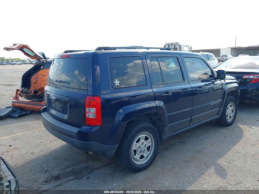 Vin: 1c4njrbb8ed595461, lot: 46684128, jeep patriot sport 20144