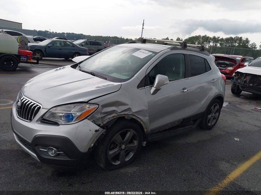 Vin: kl4cjcsb0eb707938, lot: 46684178, buick encore leather 20142