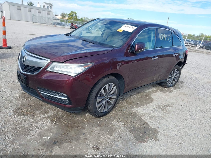 Vin: 5fryd4h4xgb023768, lot: 46684433, acura mdx technology   acurawatch plus packages/technology package 20162