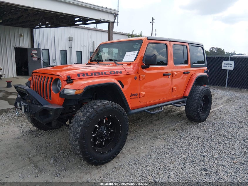 Vin: 1c4hjxfn7jw215028, lot: 46684563, jeep wrangler unlimited rubicon 4x4 20182