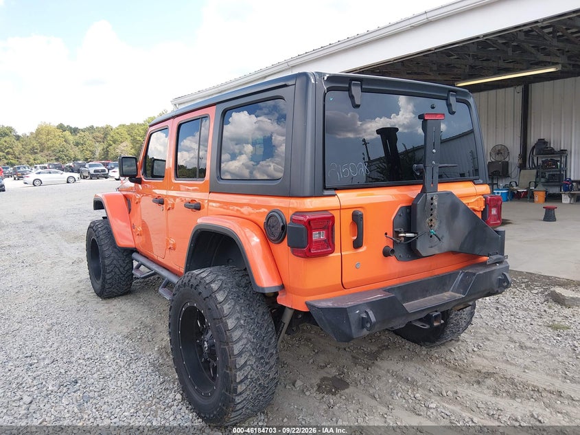 Vin: 1c4hjxfn7jw215028, lot: 46684563, jeep wrangler unlimited rubicon 4x4 20183