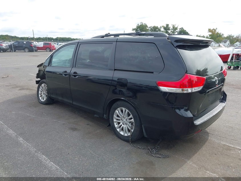 Vin: 5tdyk3dc9bs052259, lot: 46684752, toyota sienna xle v6 20113
