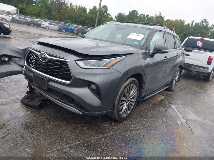 Vin: 5tdfzrbh7ms143909, lot: 46684985, toyota highlander platinum 20212