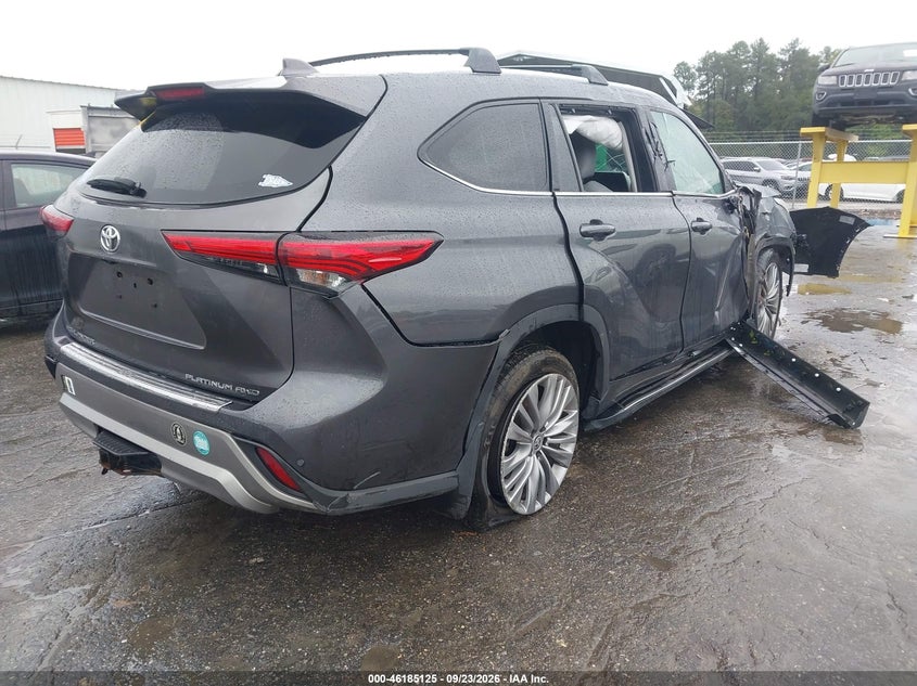Vin: 5tdfzrbh7ms143909, lot: 46684985, toyota highlander platinum 20214