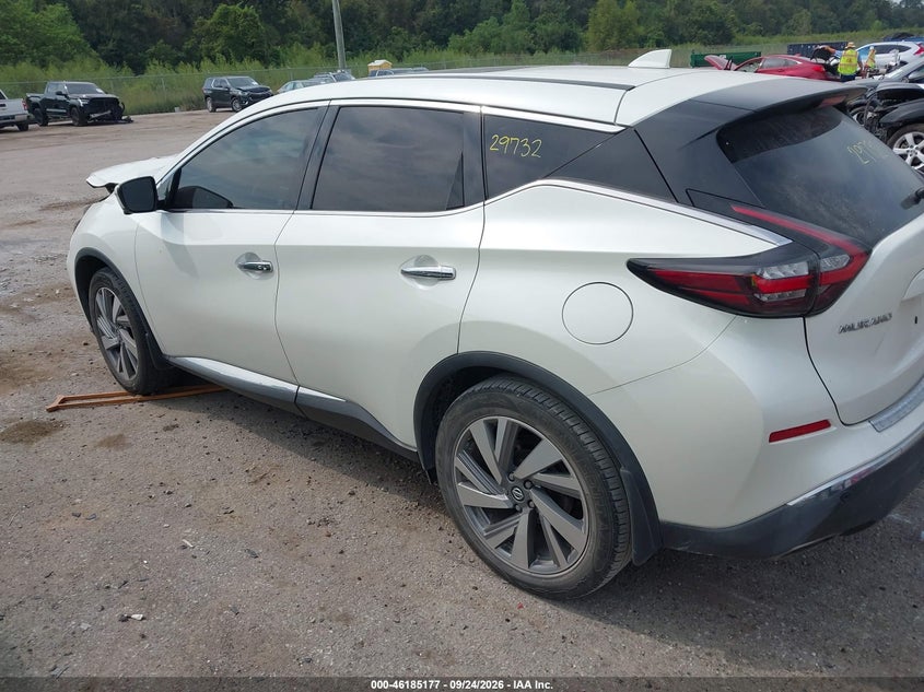 Vin: 5n1az2cj8mc123040, lot: 46685037, nissan murano sl fwd 20213
