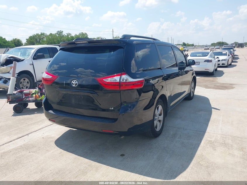 Vin: 5tdkk3dc4fs674893, lot: 46685090, toyota sienna le 8 passenger 20154