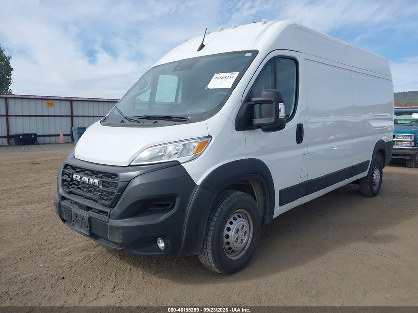 Vin: 3c6lrvdg5se519389, lot: 46685119, ram promaster 2500 tradesman high roof 159 wb w/pass seat 20252