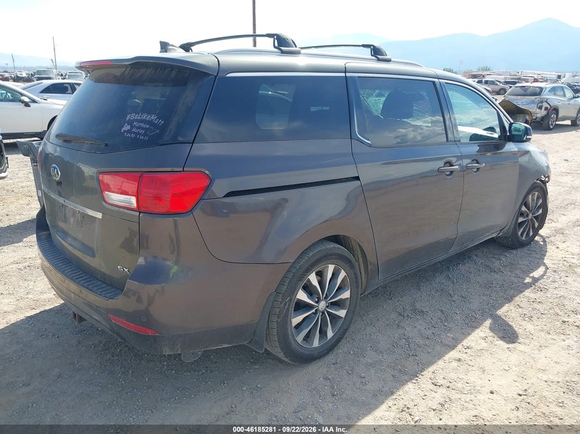 Vin: kndmc5c1xg6148173, lot: 46685141, kia sedona sx 20164