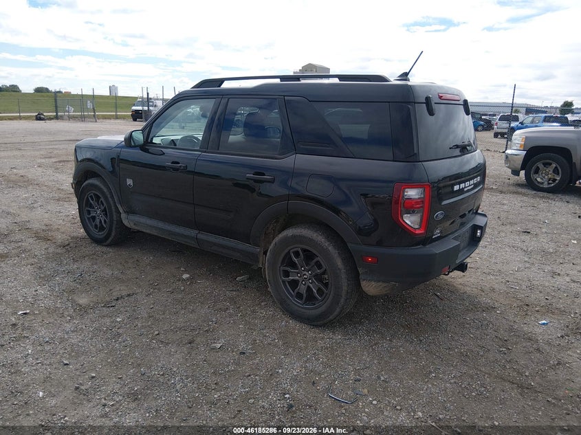 Vin: 3fmcr9b60nrd20009, lot: 46685146, ford bronco sport big bend 20223