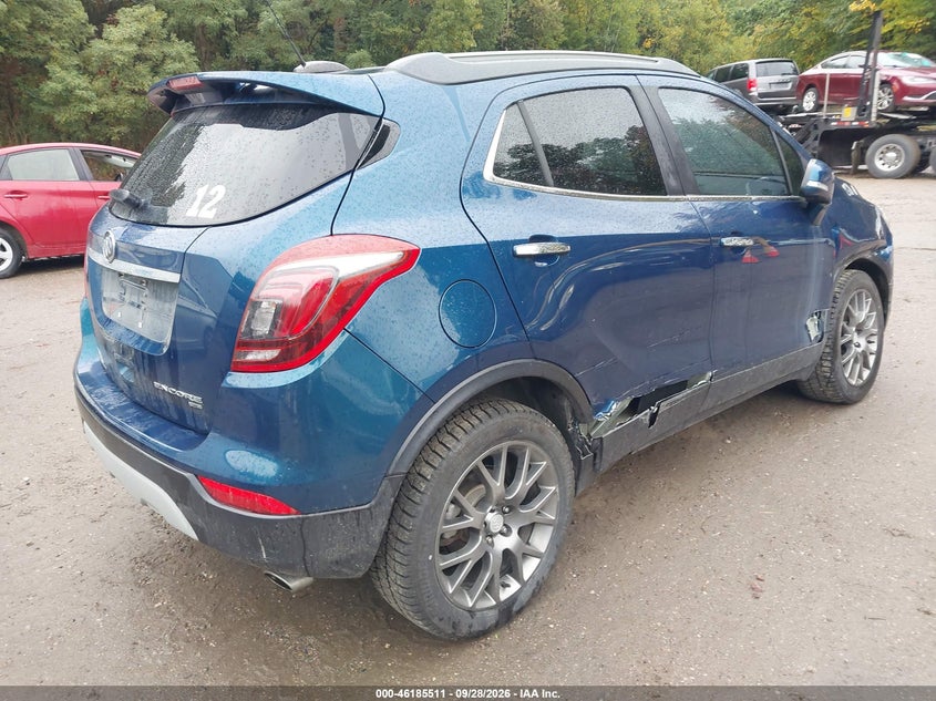 Vin: kl4cj2sb8kb739686, lot: 46685371, buick encore awd sport touring 20194