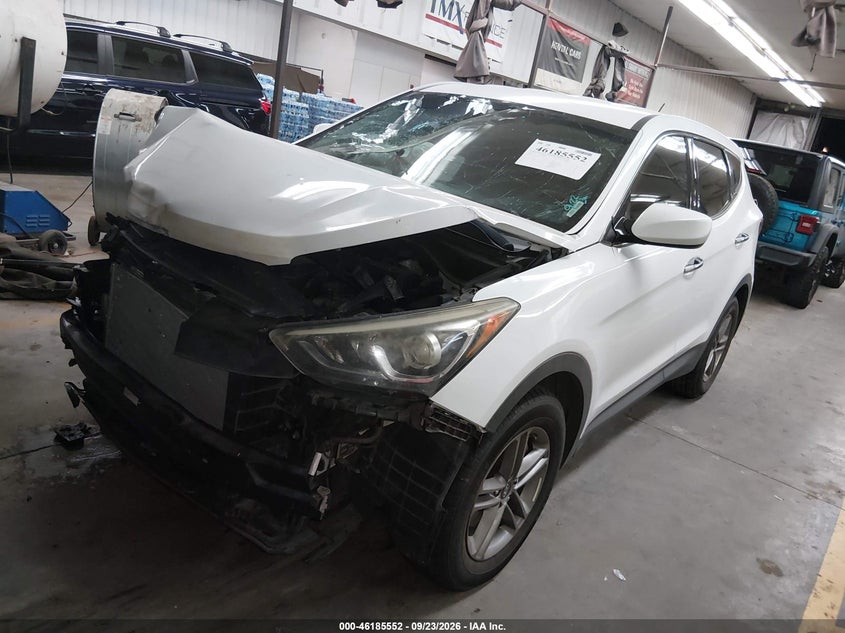 Vin: 5xyzt3lb8jg565203, lot: 46685412, hyundai santa fe sport 2.4l 20182