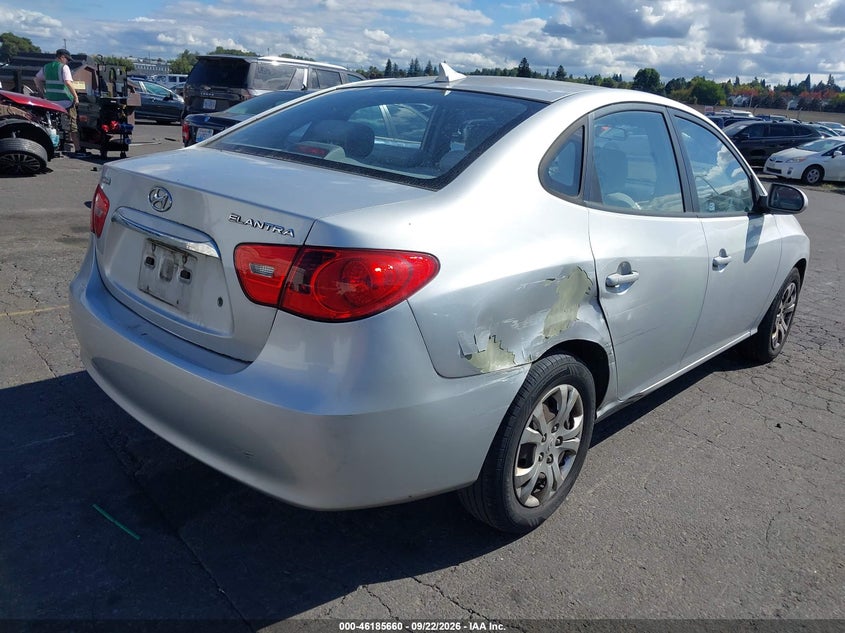 Vin: kmhdu4ad9au185301, lot: 46685520, hyundai elantra gls 20104