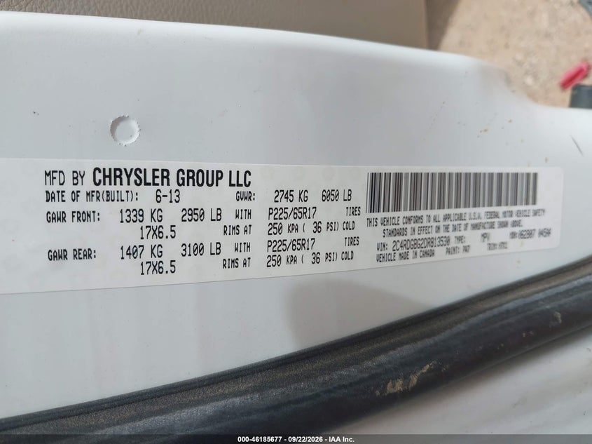2013 DODGE GRAND CARAVAN SE · Фото 9