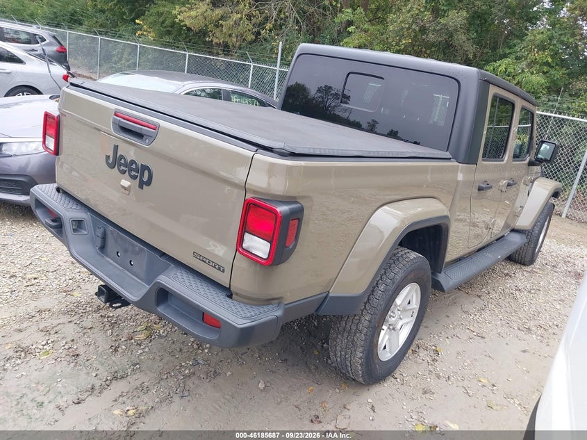 Vin: 1c6hjtag3ll192862, lot: 46685547, jeep gladiator sport s 4x4 20204