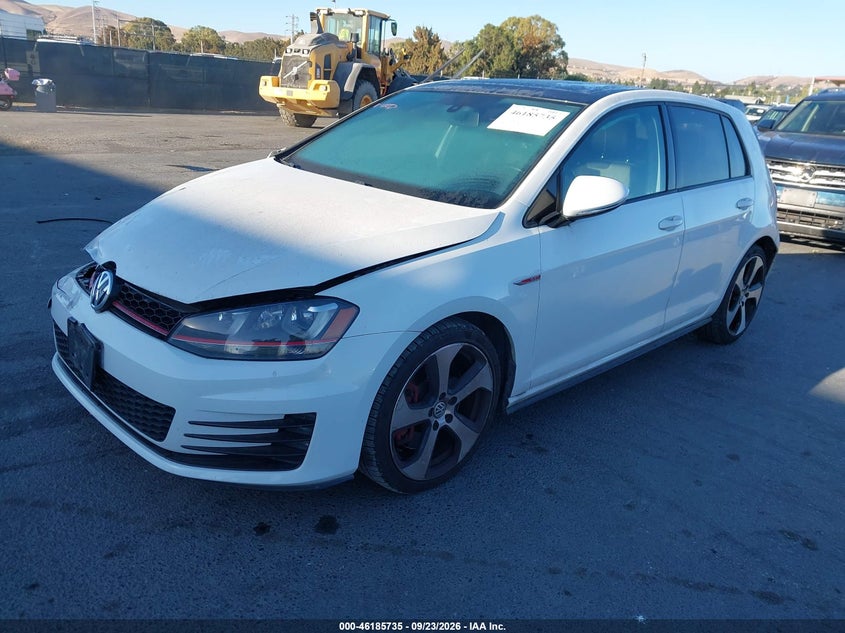Vin: 3vw447auxgm040722, lot: 46685595, volkswagen golf gti autobahn w/performance package 4-door 20162