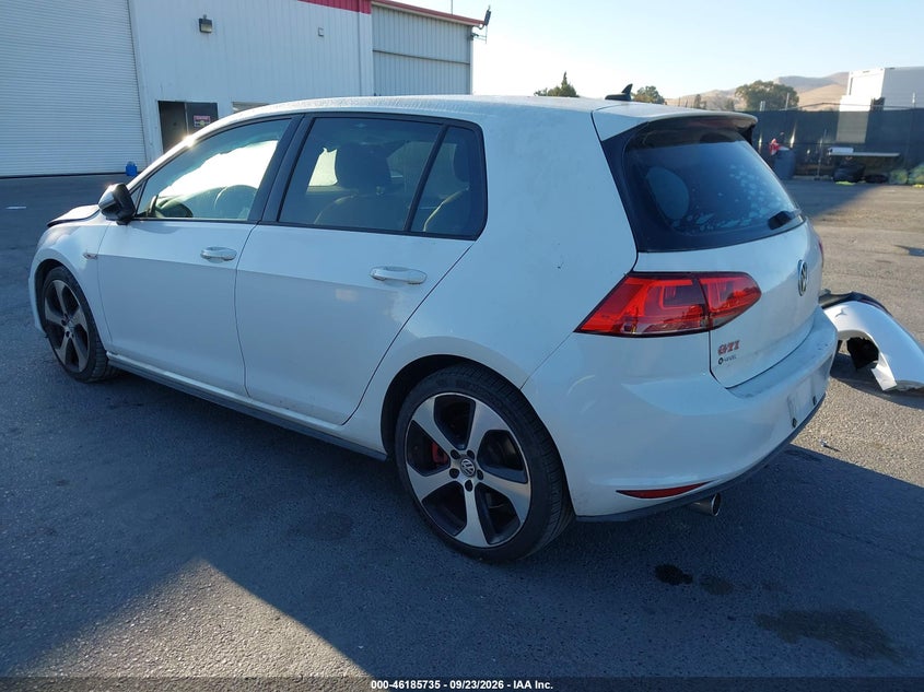 Vin: 3vw447auxgm040722, lot: 46685595, volkswagen golf gti autobahn w/performance package 4-door 20163
