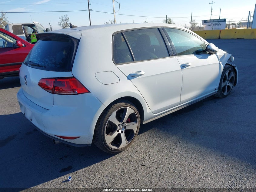 Vin: 3vw447auxgm040722, lot: 46685595, volkswagen golf gti autobahn w/performance package 4-door 20164