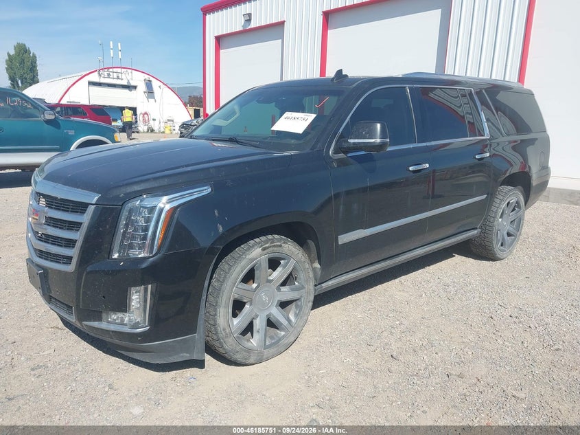 Vin: 1gys4tkj7fr618015, lot: 46685611, cadillac escalade esv premium 20152