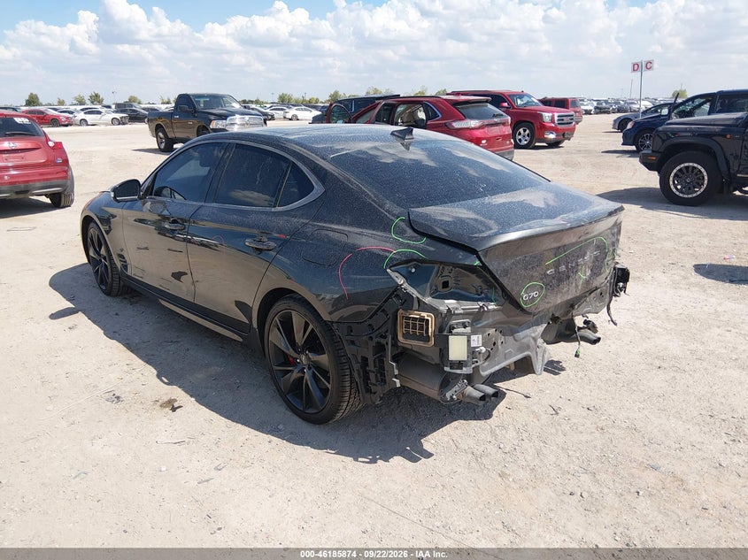 Vin: kmtg54te1pu107531, lot: 46685734, genesis g70 3.3t rwd 20233