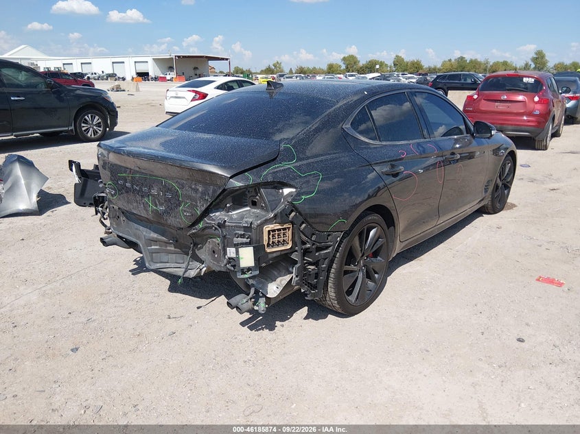 Vin: kmtg54te1pu107531, lot: 46685734, genesis g70 3.3t rwd 20234