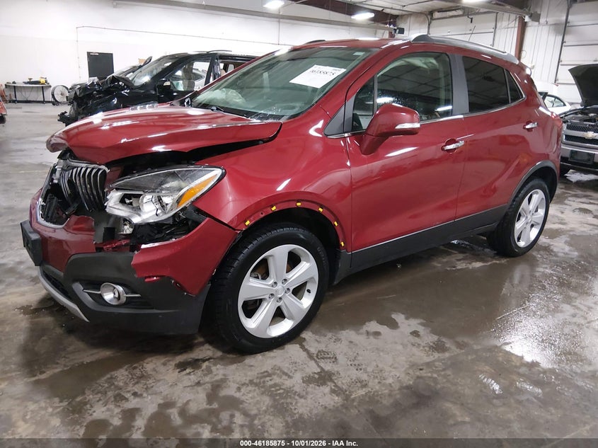 Vin: kl4cjfsb8fb265672, lot: 46685735, buick encore convenience 20152