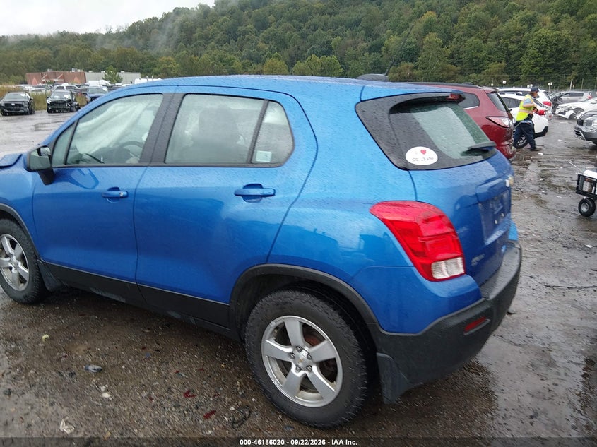 Vin: kl7cjpsb4fb069155, lot: 46685880, chevrolet trax 1ls 20153