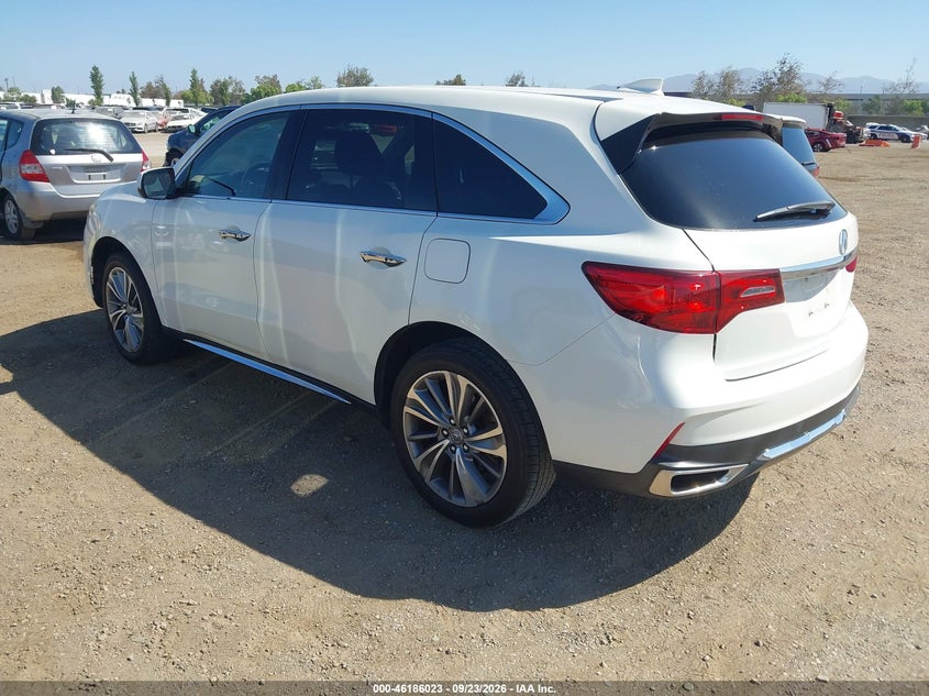 Vin: 5fryd3h58hb013809, lot: 46685883, acura mdx technology package 20173