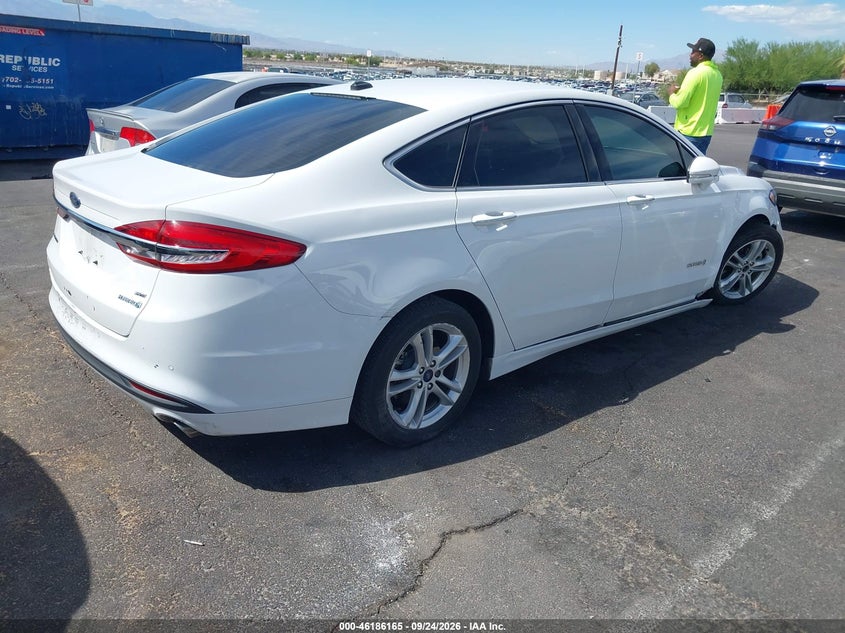 Vin: 3fa6p0lu7jr118669, lot: 46686025, ford fusion hybrid se 20184