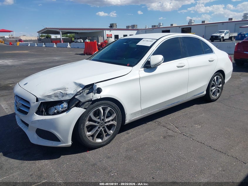 Vin: 55swf4jb6hu211019, lot: 46686041, mercedes-benz c 300 20172